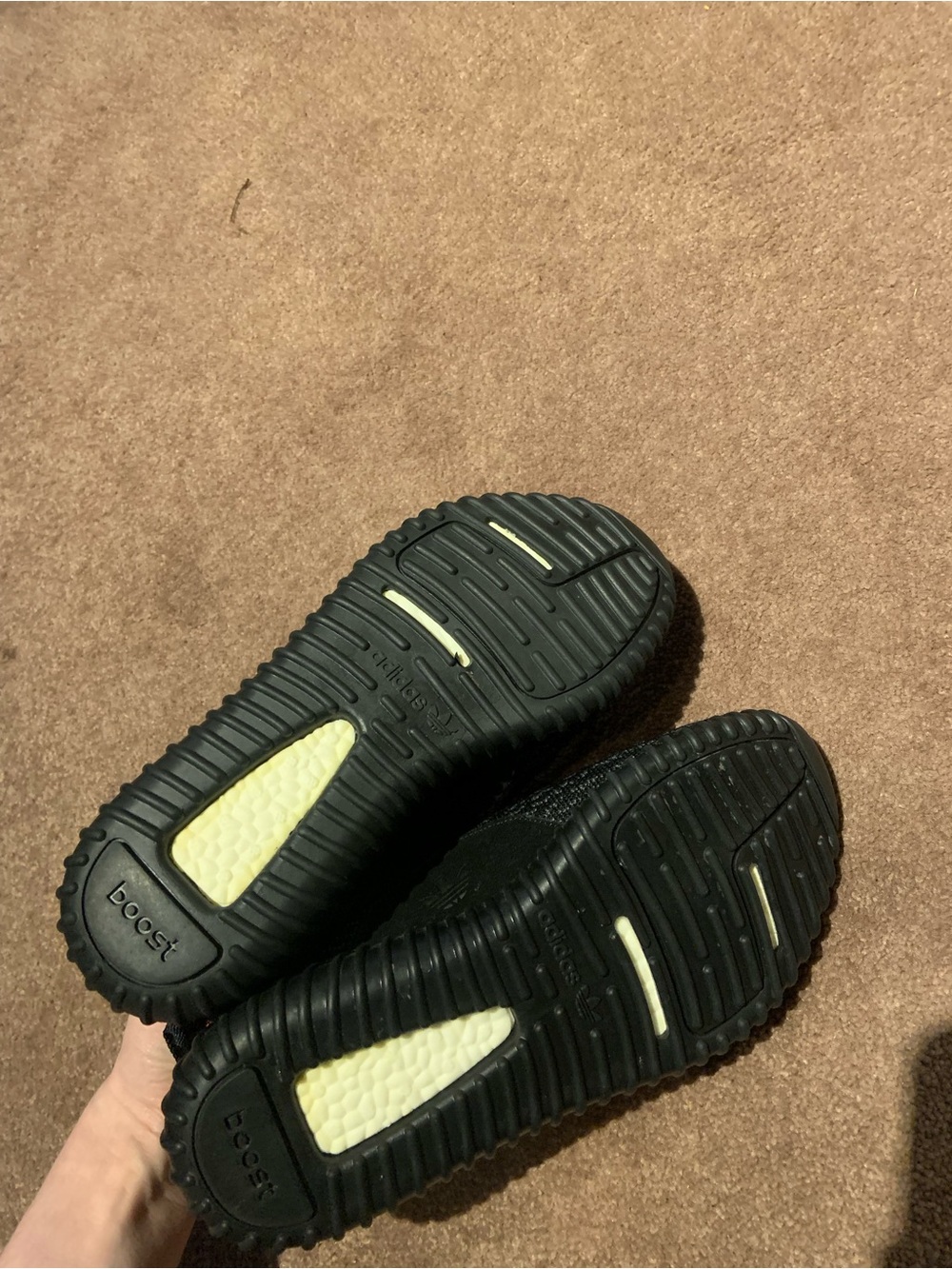 adidas - Yeezy Black Knit Low-Top Lace-Up Sneakers - Picture 8 of 10